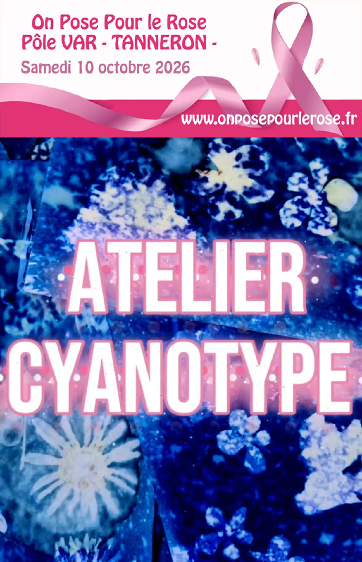 Cyanotype sur tissus | On Pose pour le Rose