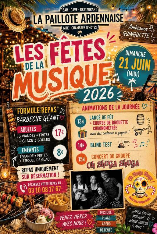 Fête de la musique à la Paillote ardennaise