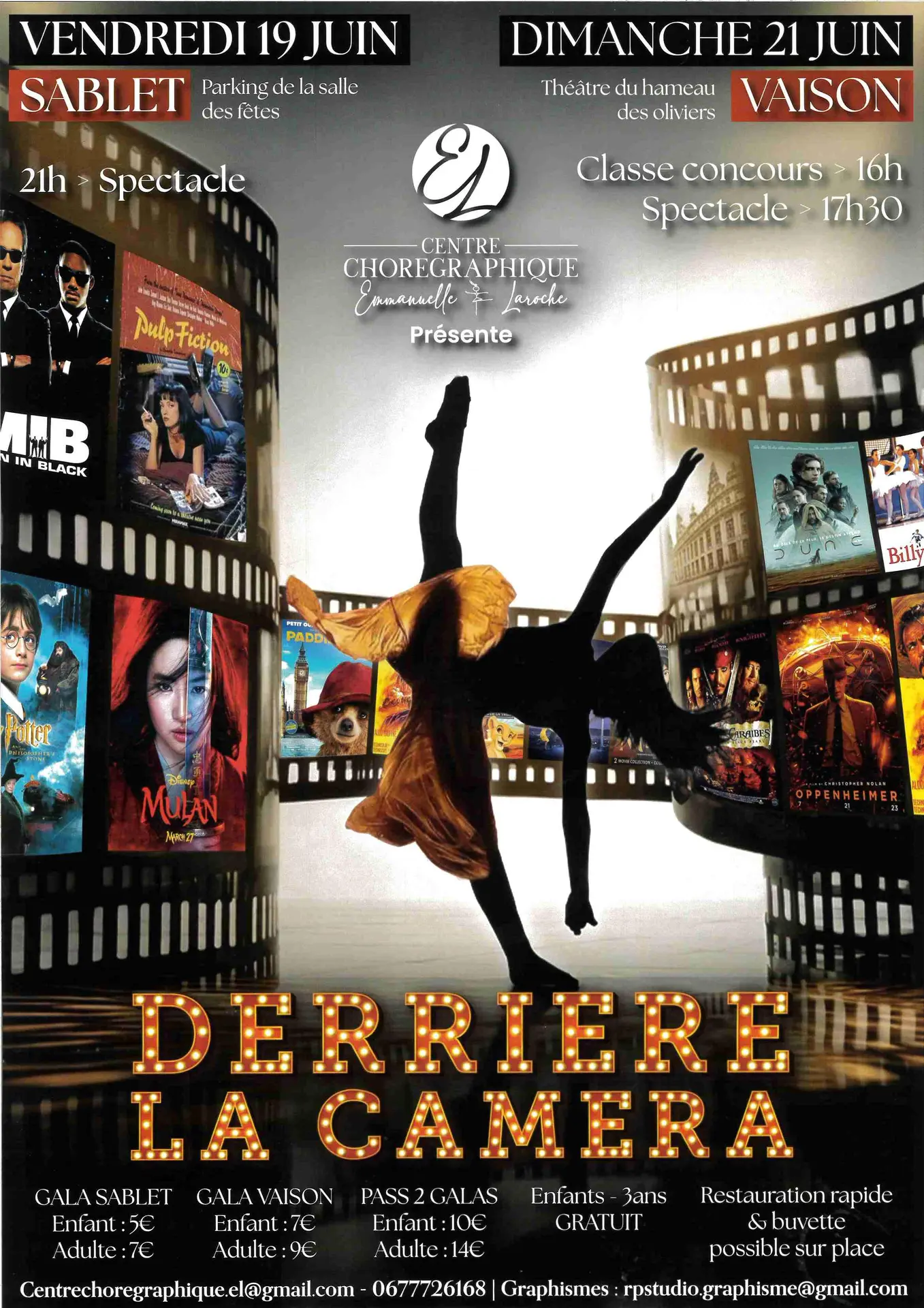 Gala de danse "Derrière la Caméra"- Centre choregrahique Emmanuelle Laroche