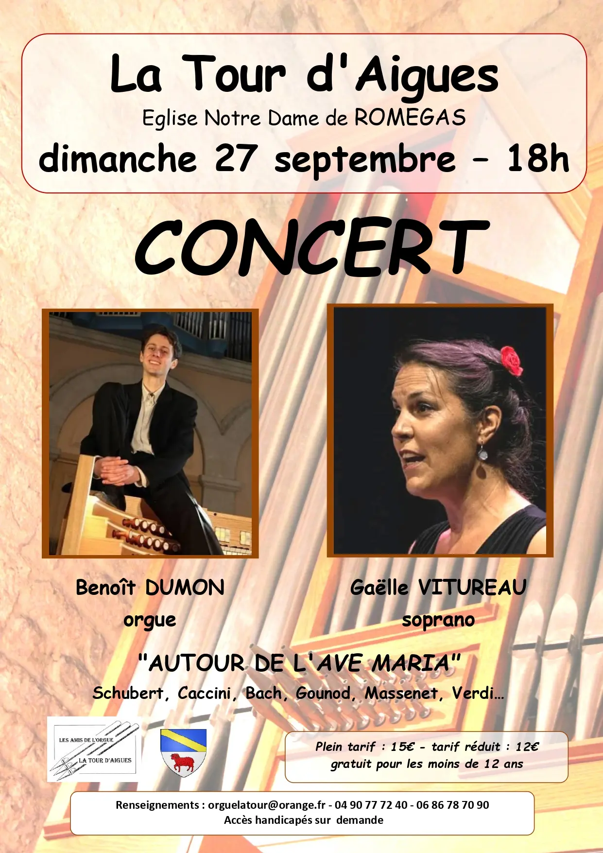 Concert soprano et orgue à La Tour d 'Aigues