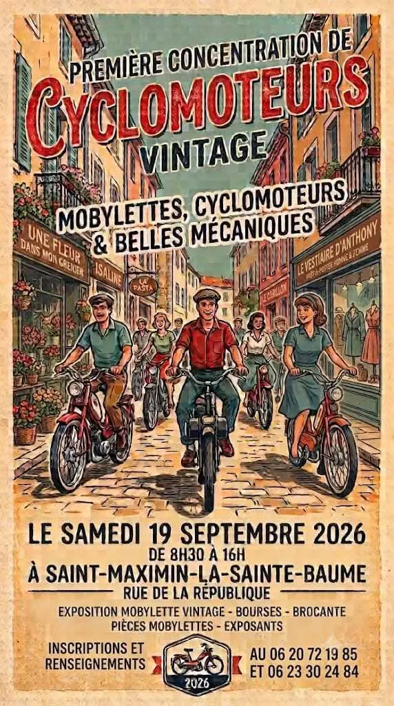 Concentration de cyclomoteurs vintage