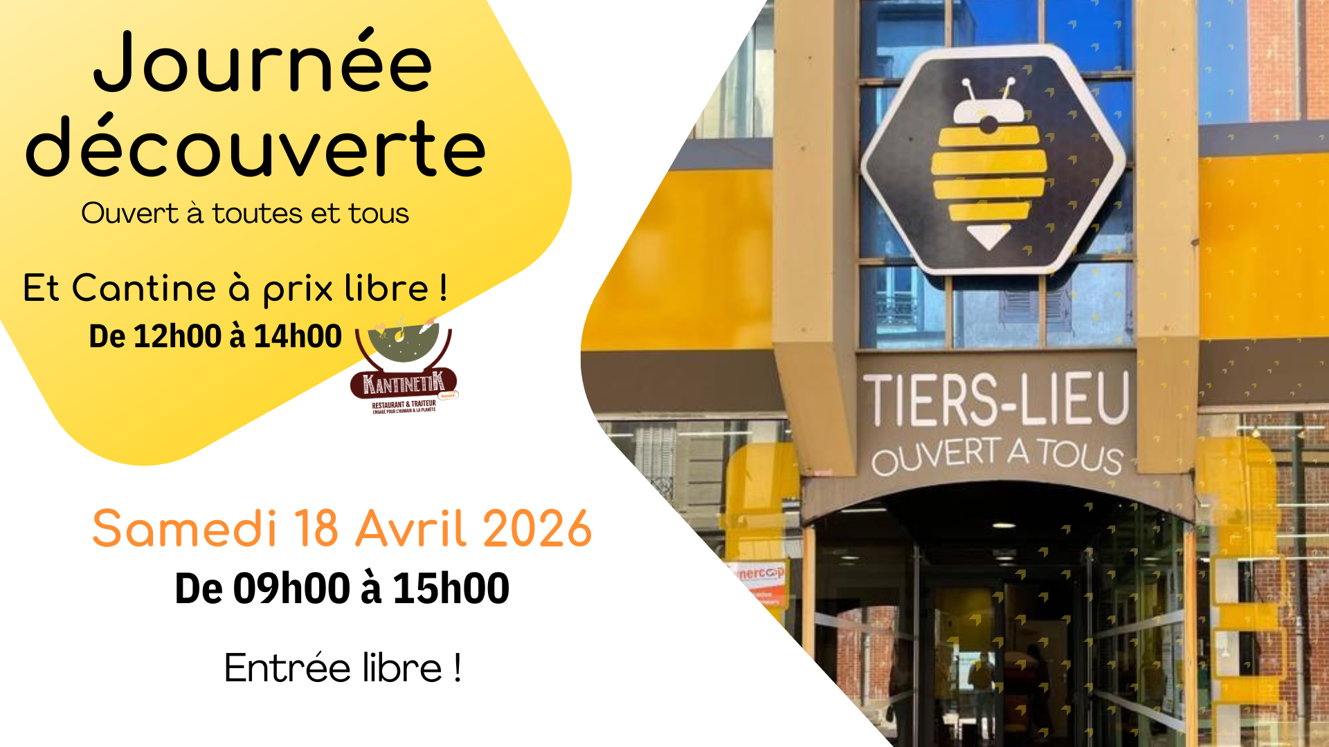 Journée Découverte du Rucher Créatif et Cantine à prix libre