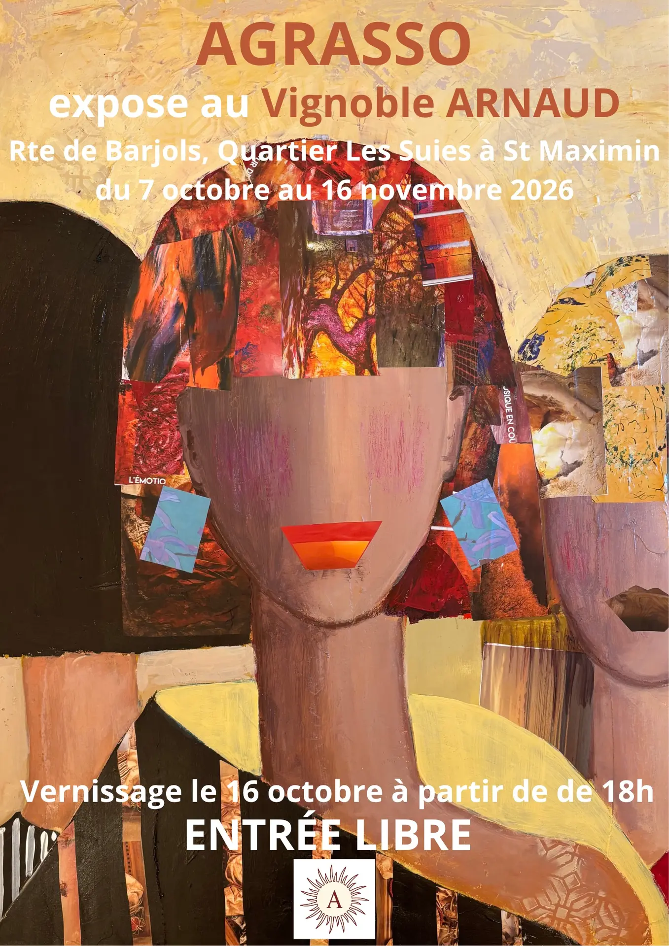 Vernissage exposition A. Grasso - acrylique et collage