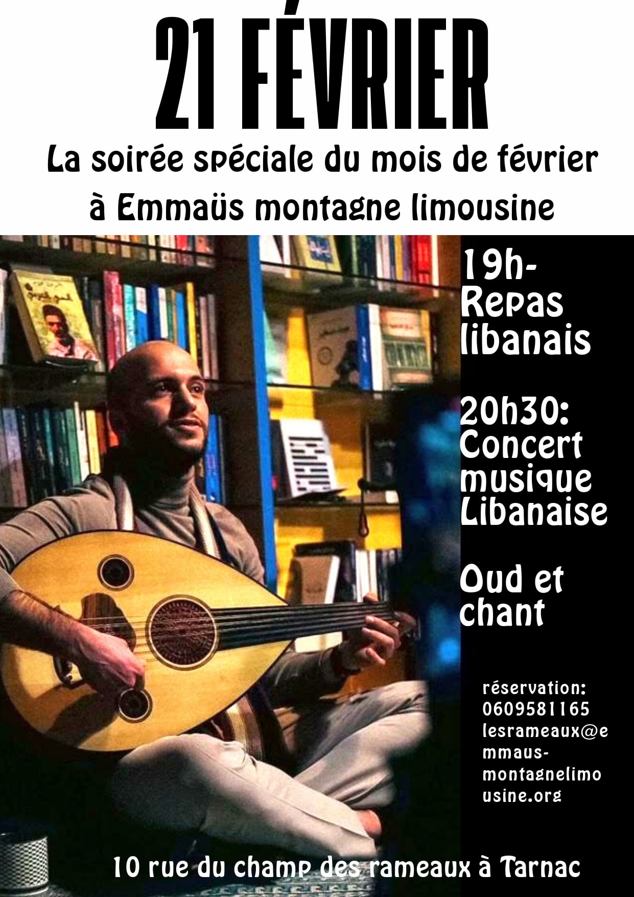 Soirée Repas-Concert à l'Emmaüs Montagne Limousine