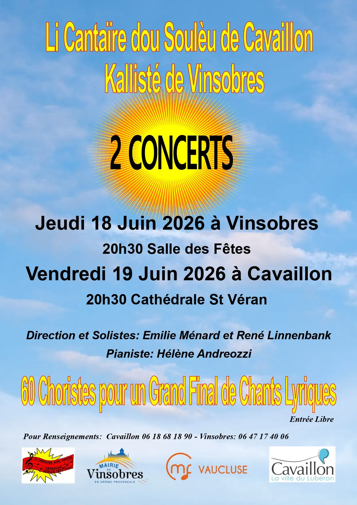 Concert "Chanteurs  du soleil"