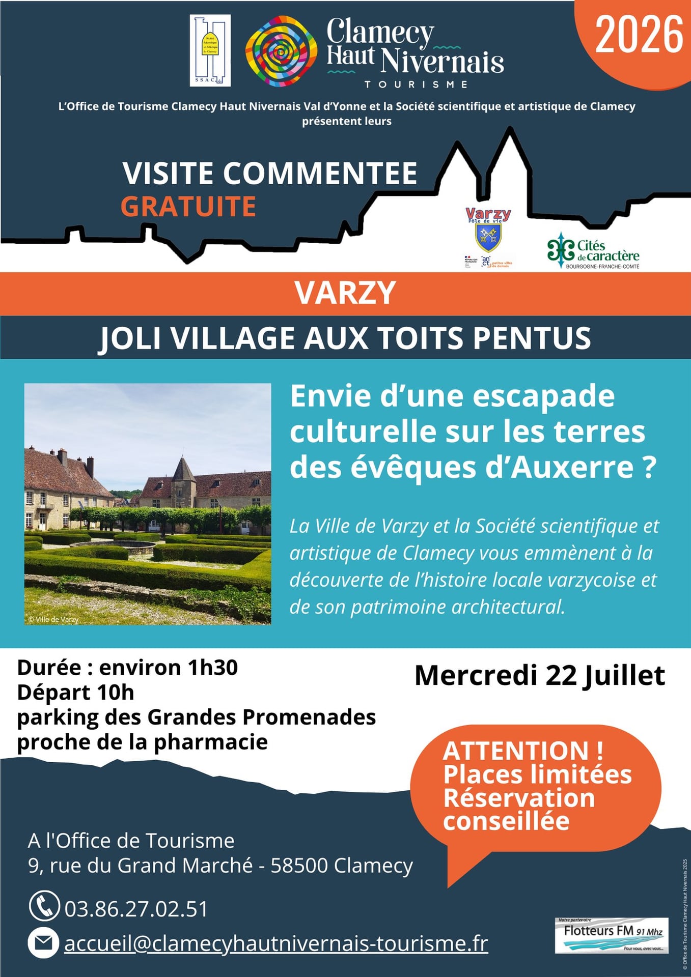 Visite commentée - Varzy, joli village aux toits pentus