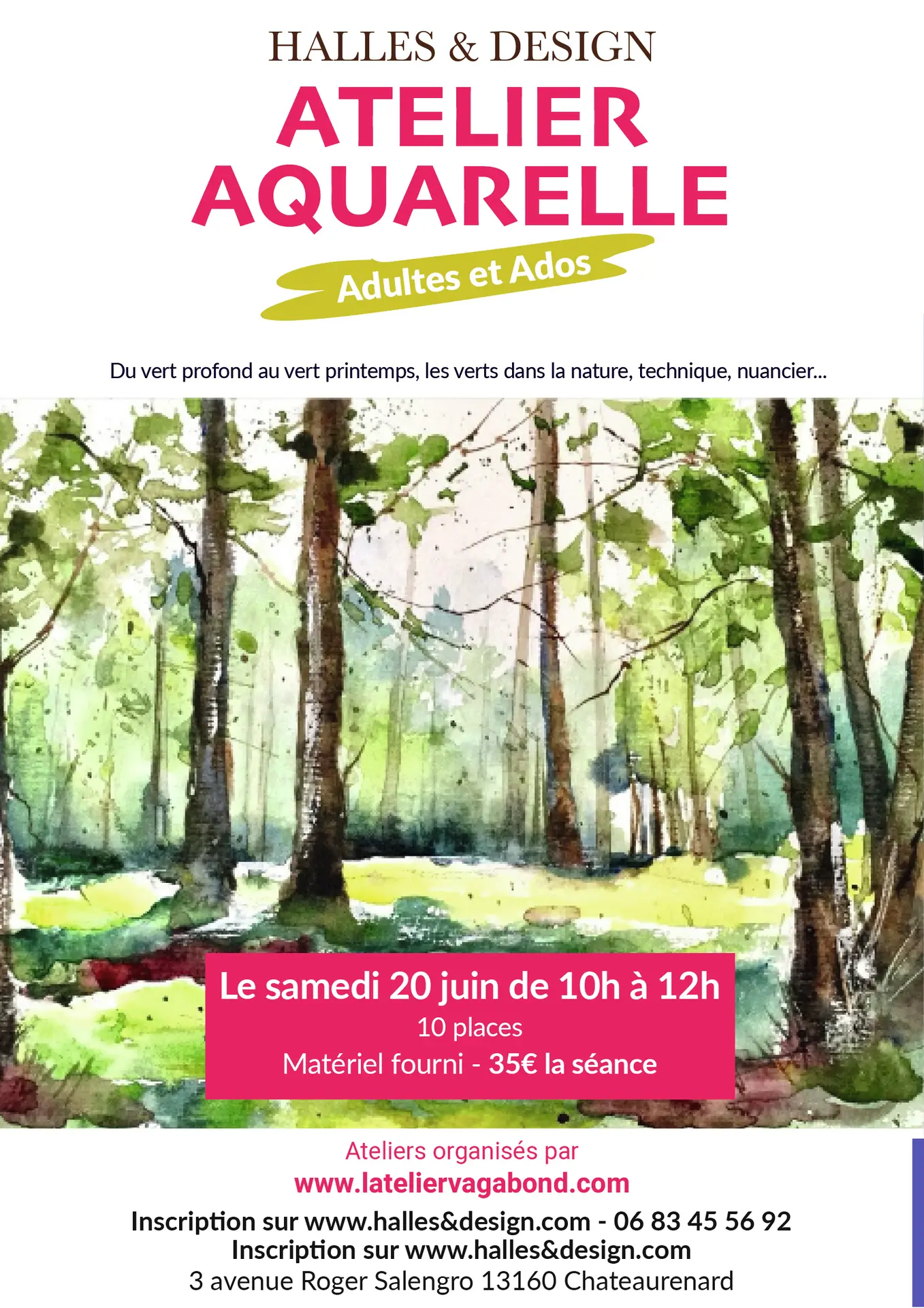 Atelier aquarelle - Halles & Design