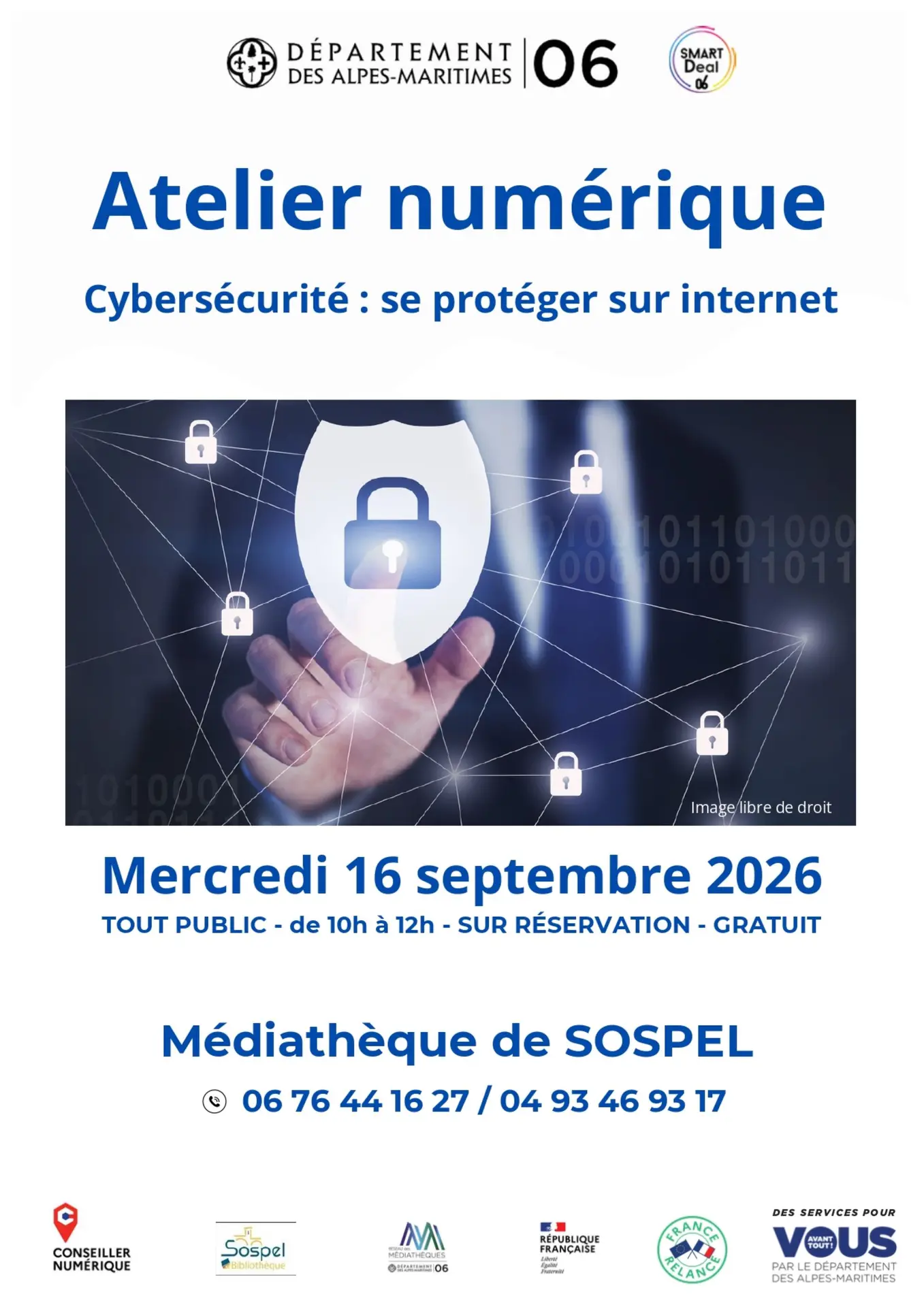 Atelier numérique Cybersécurité : se protéger sur internet