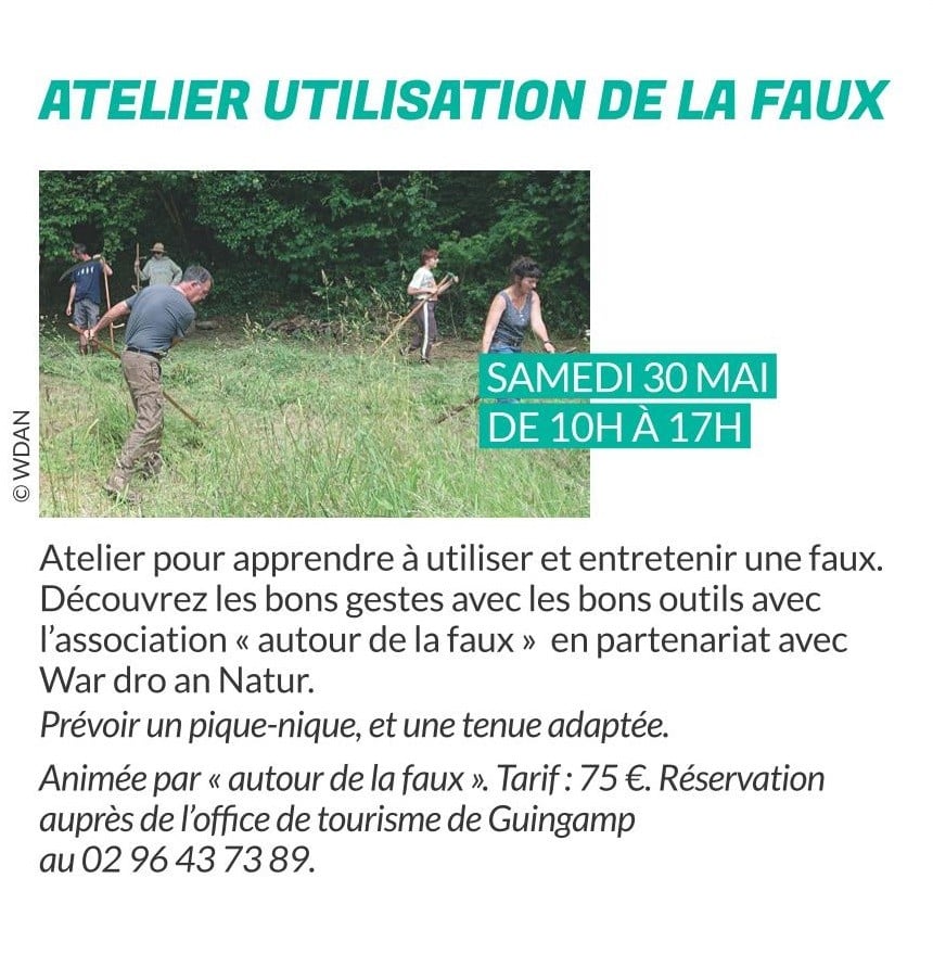 Atelier utilisation de la faux