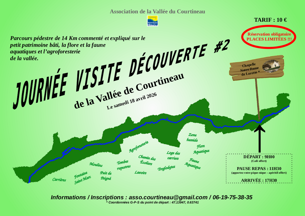 Journée découverte de la Vallée de Courtineau