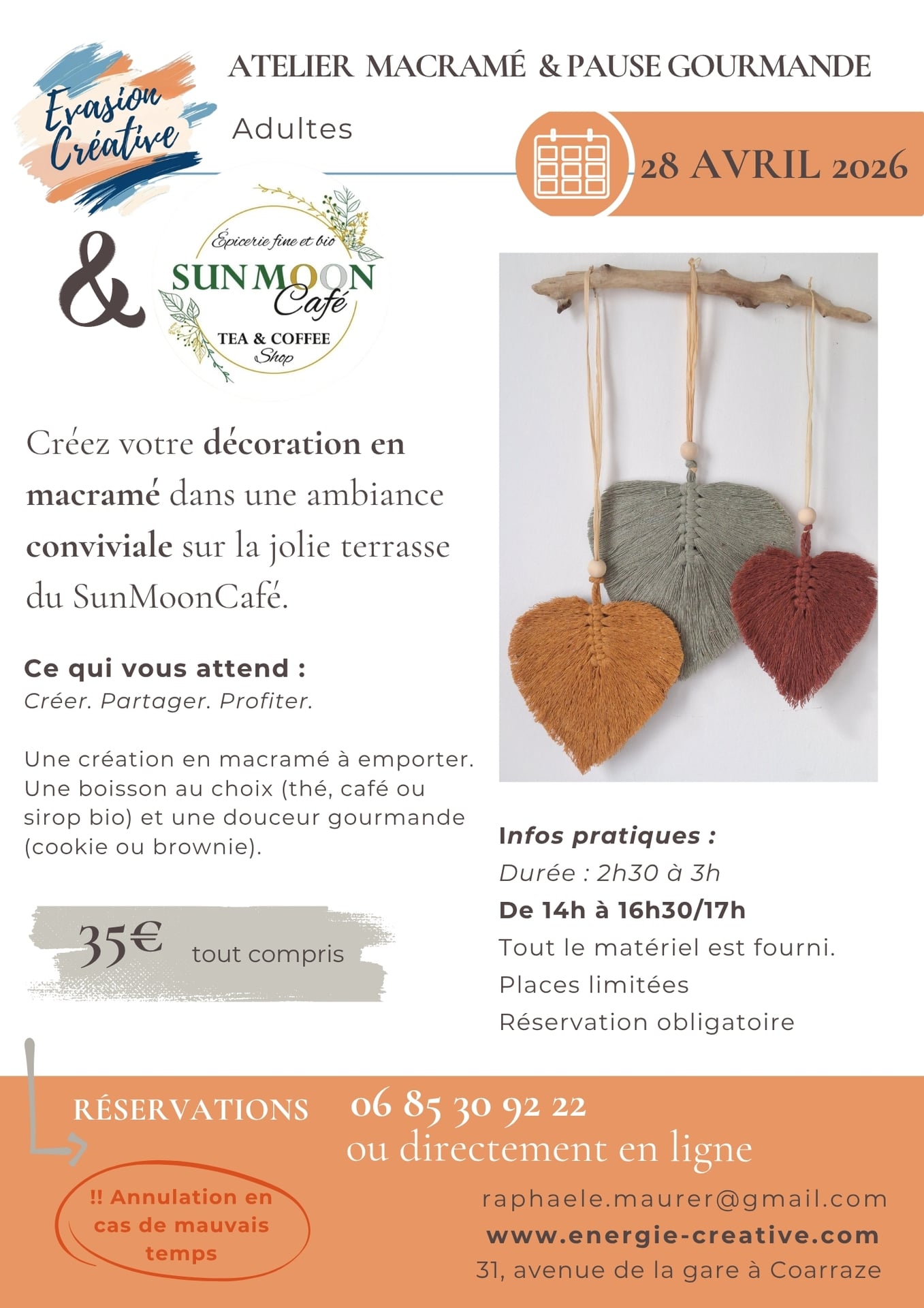 Atelie macramé et pause gourmande