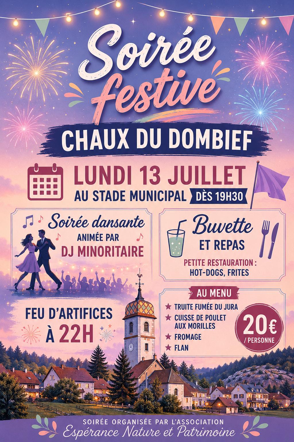 Soirée festive et  feux d'artifice