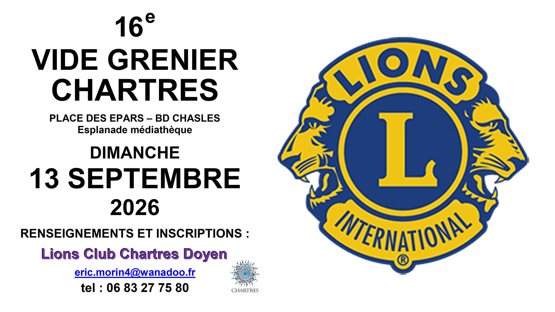 Vide grenier du Lions Club Chartres Doyen