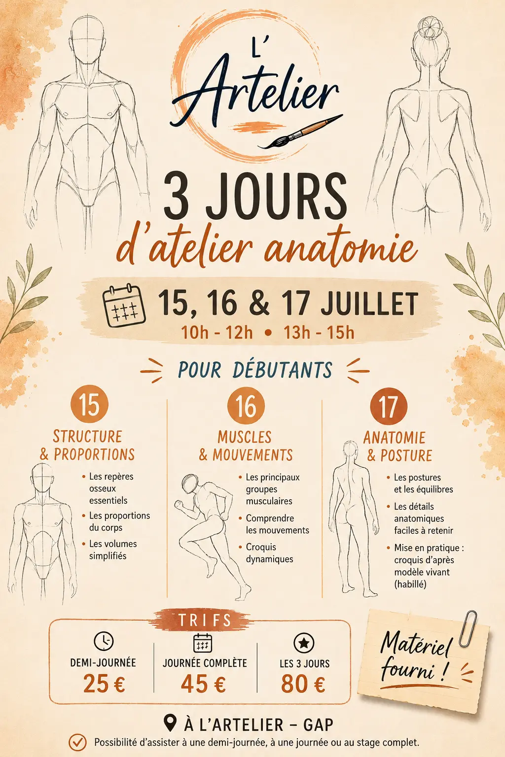 Stage dessin anatomie