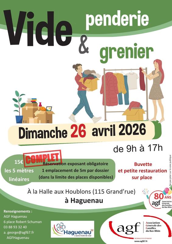 Vide penderie et grenier de l'Agf Haguenau
