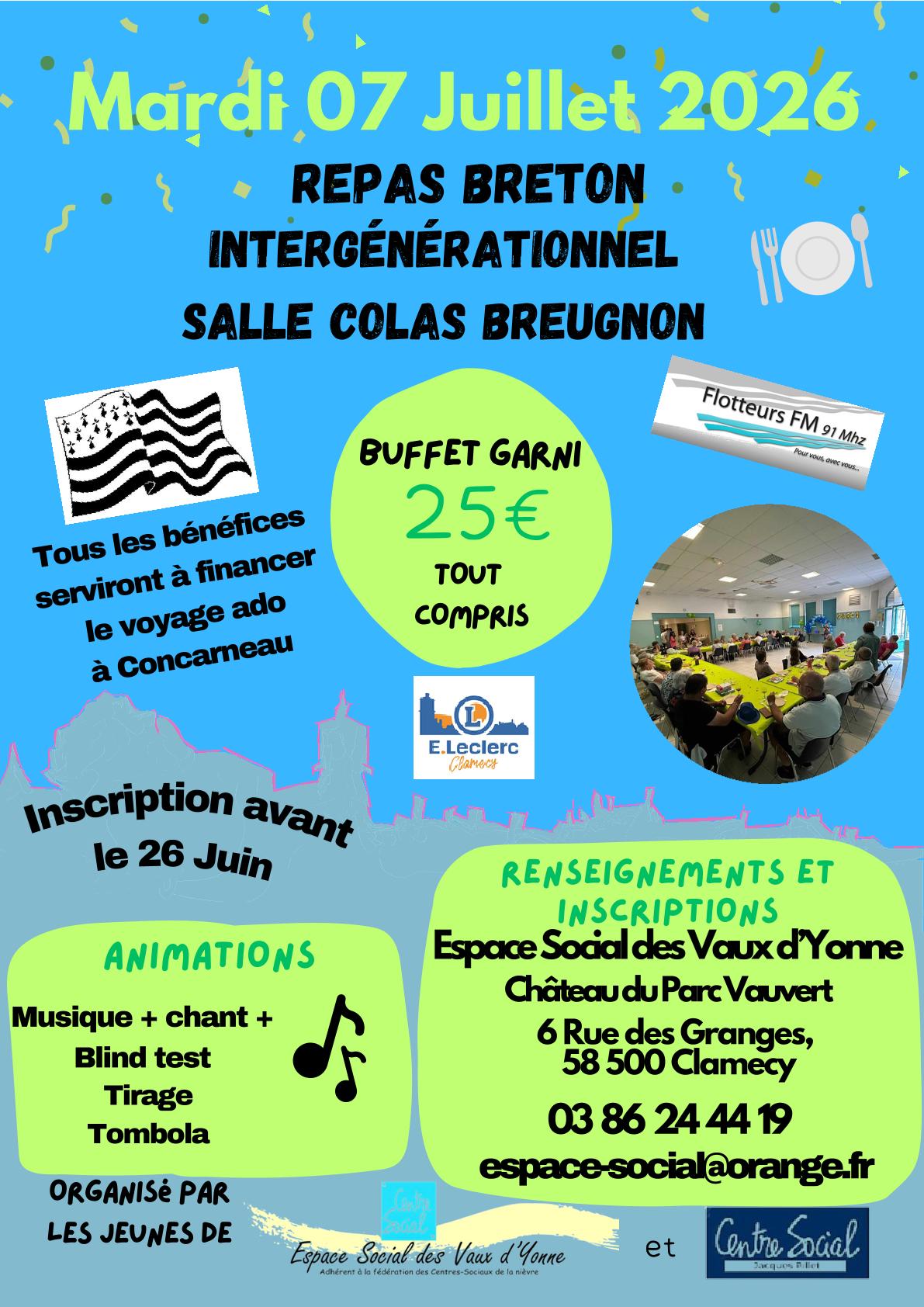 Repas breton intergénérationnel