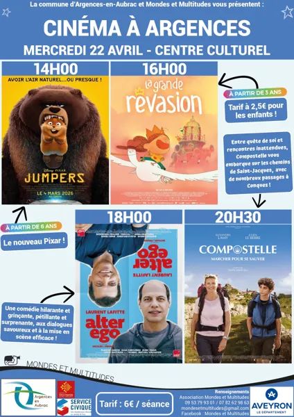 Cinéma : "Jumper", "La Grande Rêvasion", "Alter Ego" et "Compostelle" - Argences en Aubrac