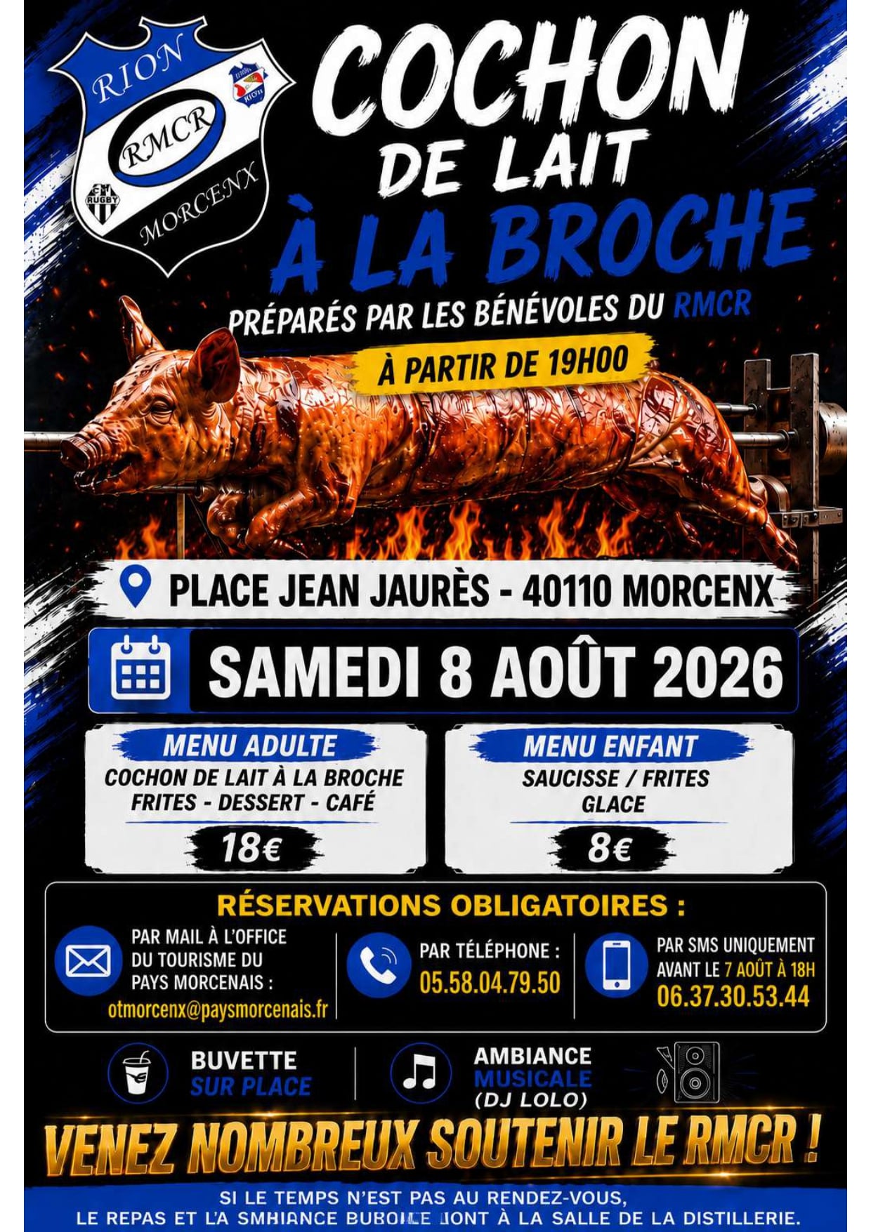 Cochon de lait à la broche du RMCR