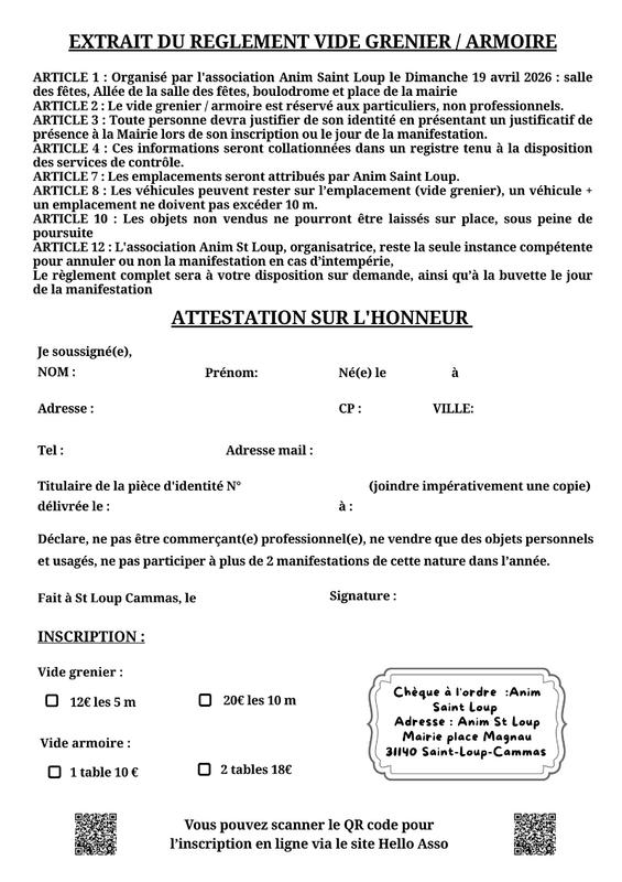 Vide grenier - vide dressing de printemps