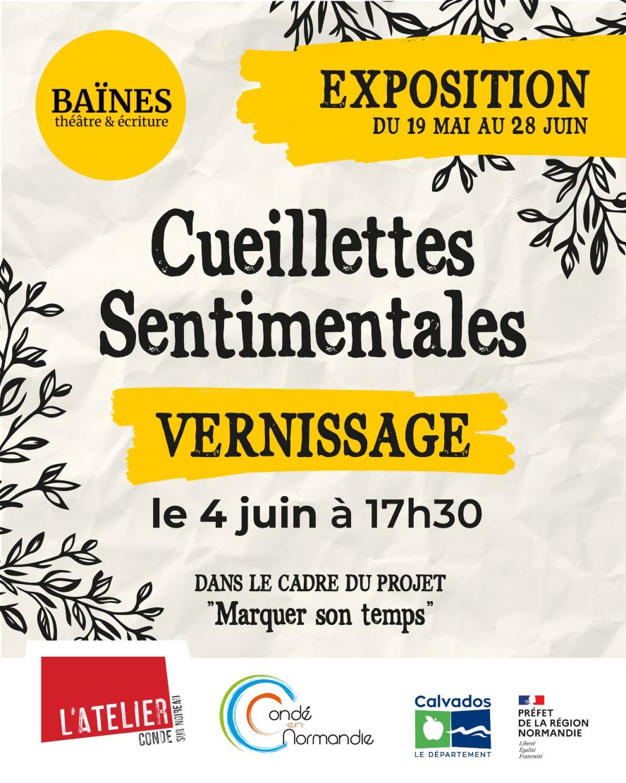 Exposition "Cueillettes sentimentales" à l'Atelier Médiathèque de Condé-en-Normandie