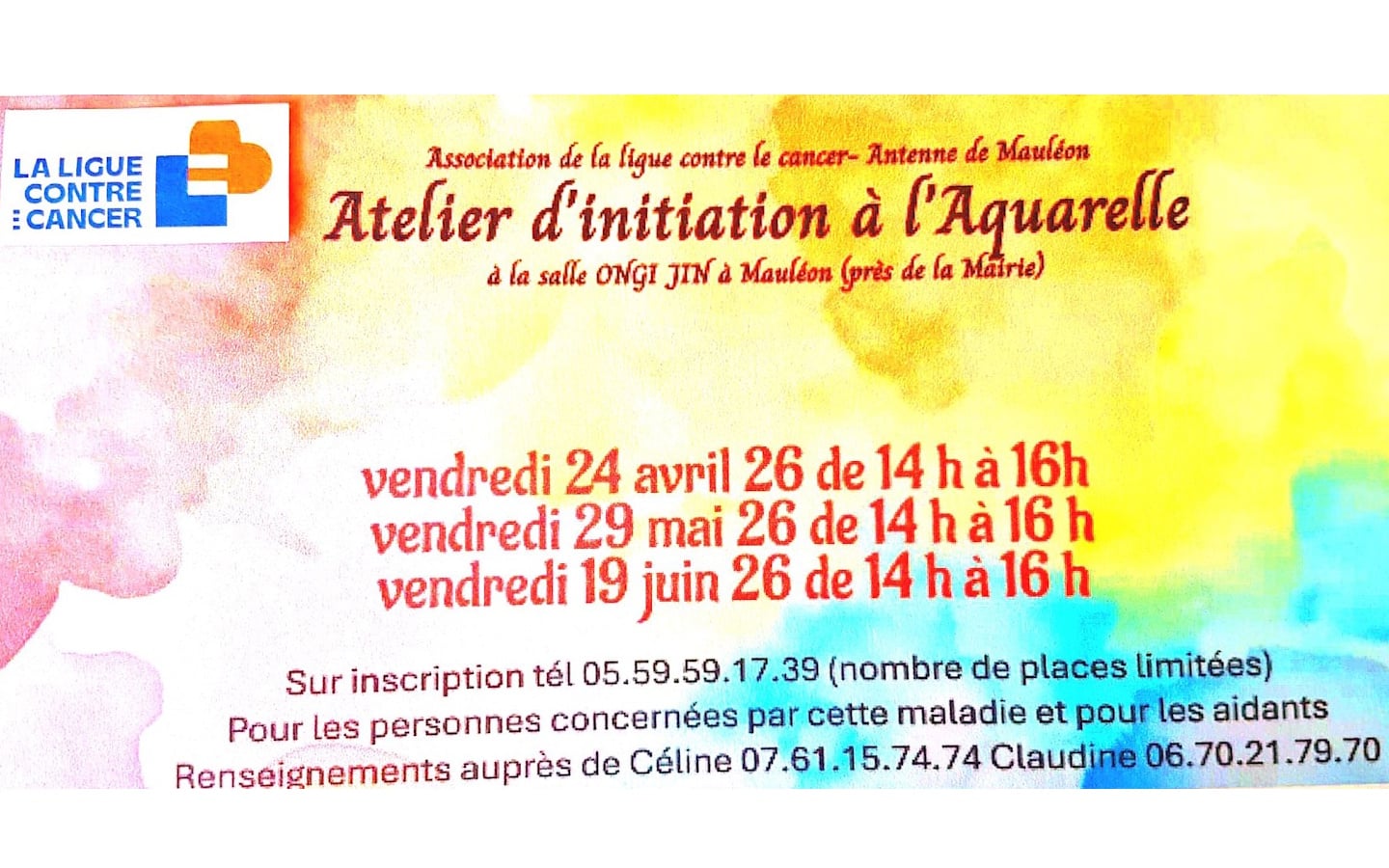 Atelier d'initiation à l'aquarelle