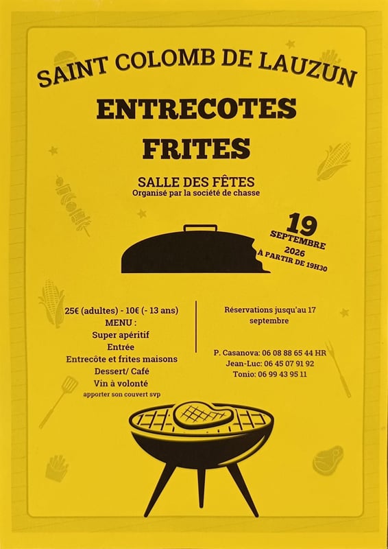 Repas entrecôte