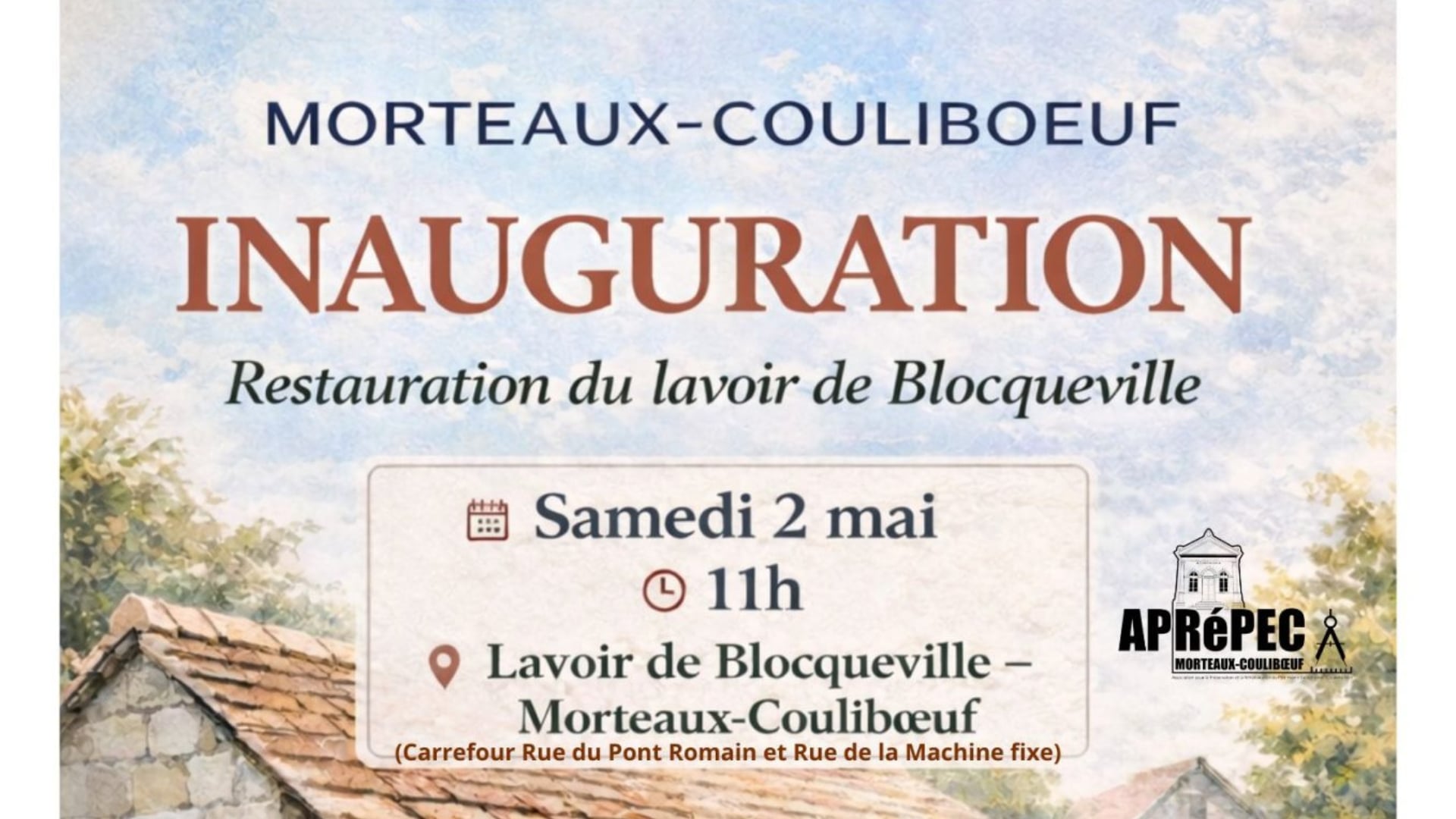 Inauguration des travaux de restauration du Lavoir de Blocqueville à Morteaux-Couliboeuf