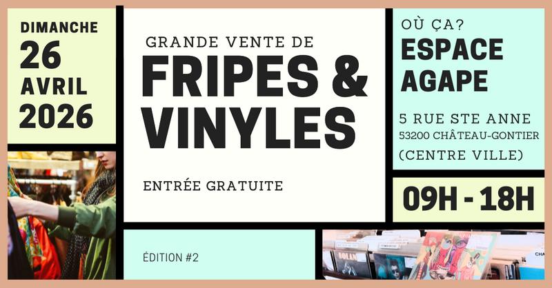 Vente de fripes et vinyles