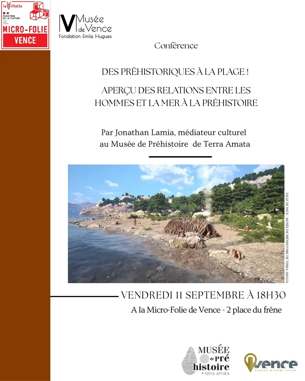 Micro-conférence :  Des préhistoriques à la plage !