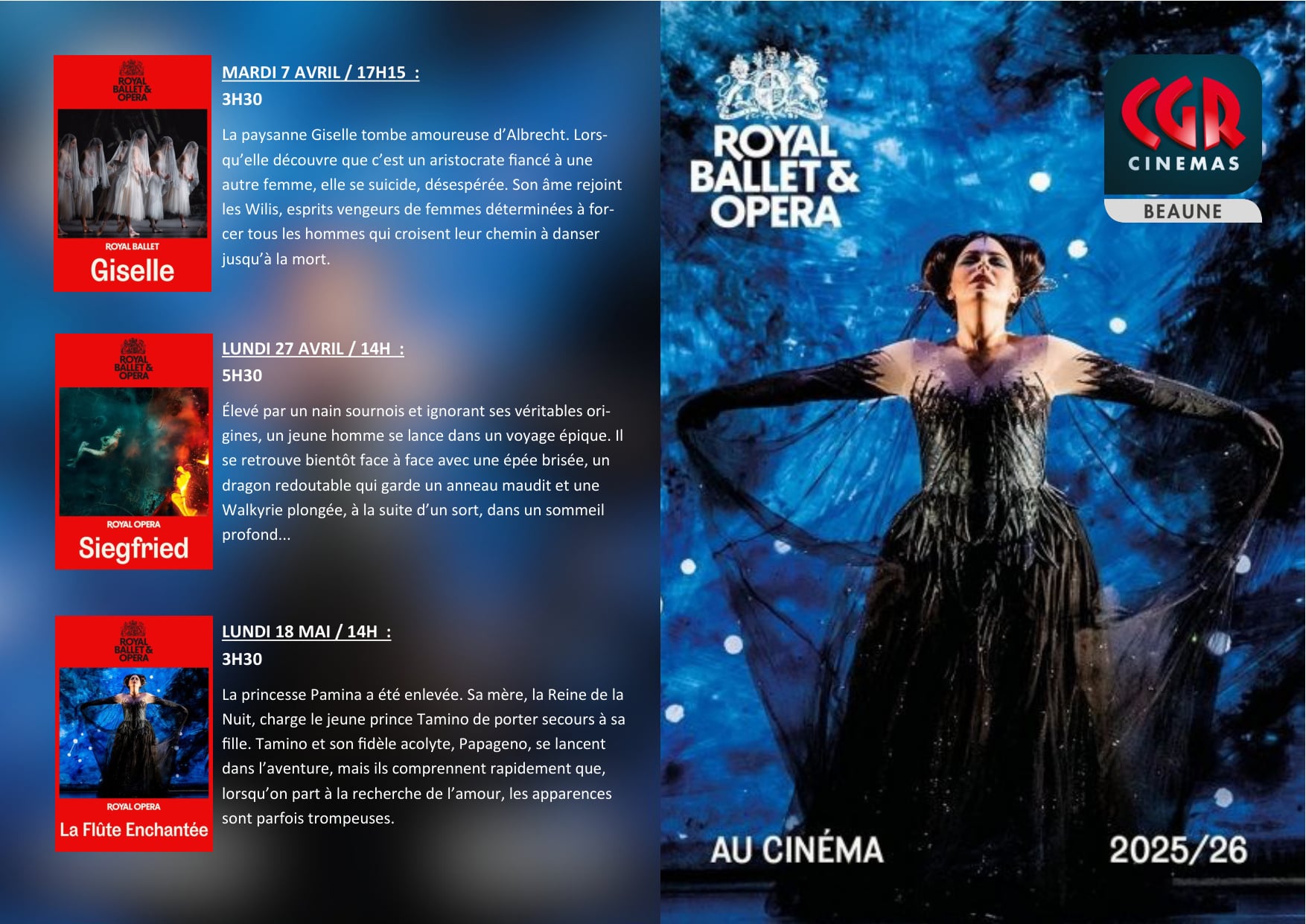 Royal Ballet & Opéra - au cinéma CGR