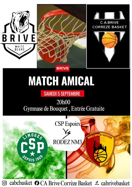 Match amical: CSP Espoirs/ Rodez NM3 (Gymnase de Bouquet)