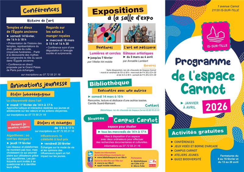 Programmation de l'espace Carnot
