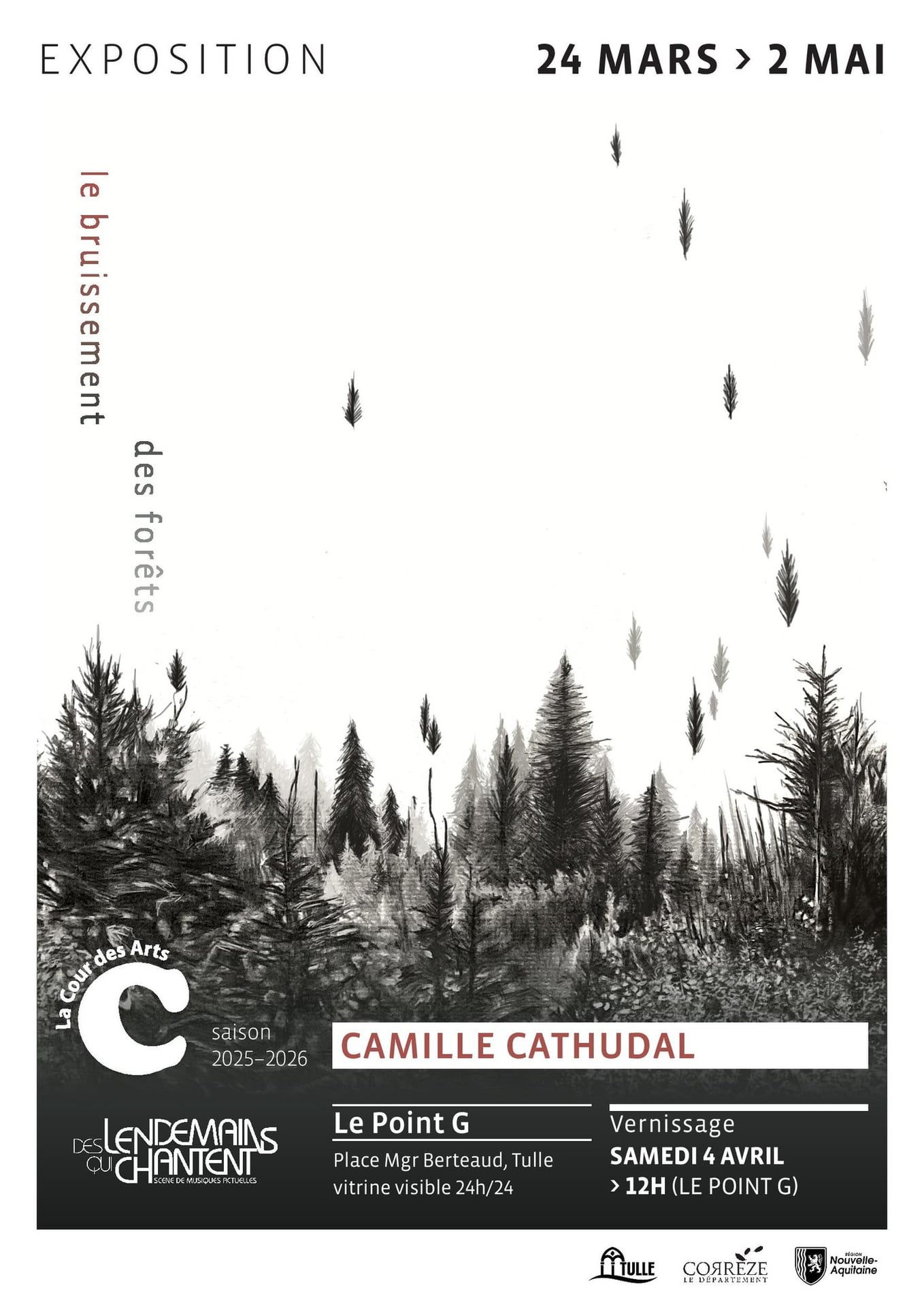 La Cour des Arts : Exposition Le bruissement des forêts de Camille Cathudal