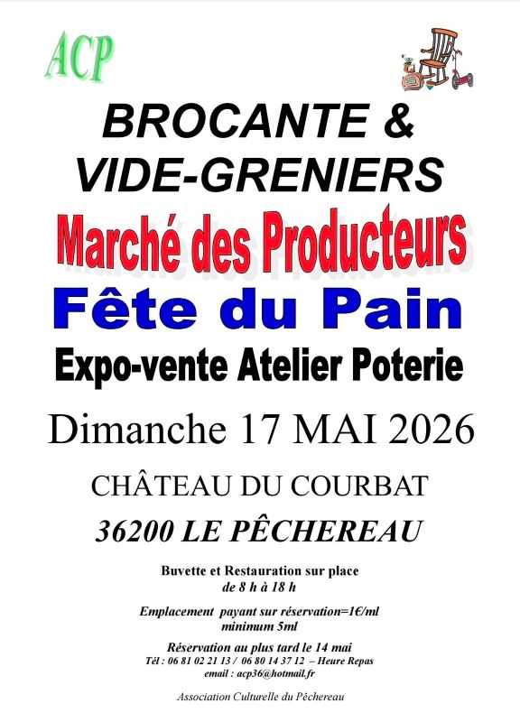 Brocante, marché fermier et fête du pain