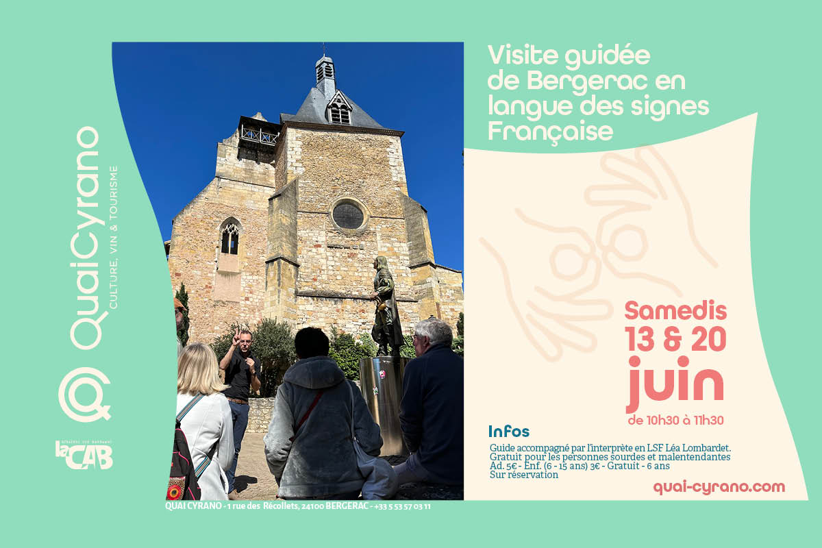 Visite patrimoine de Bergerac en LSF