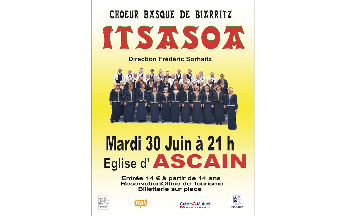 Concert de chants basques avec le chœur mixte Itsasoa