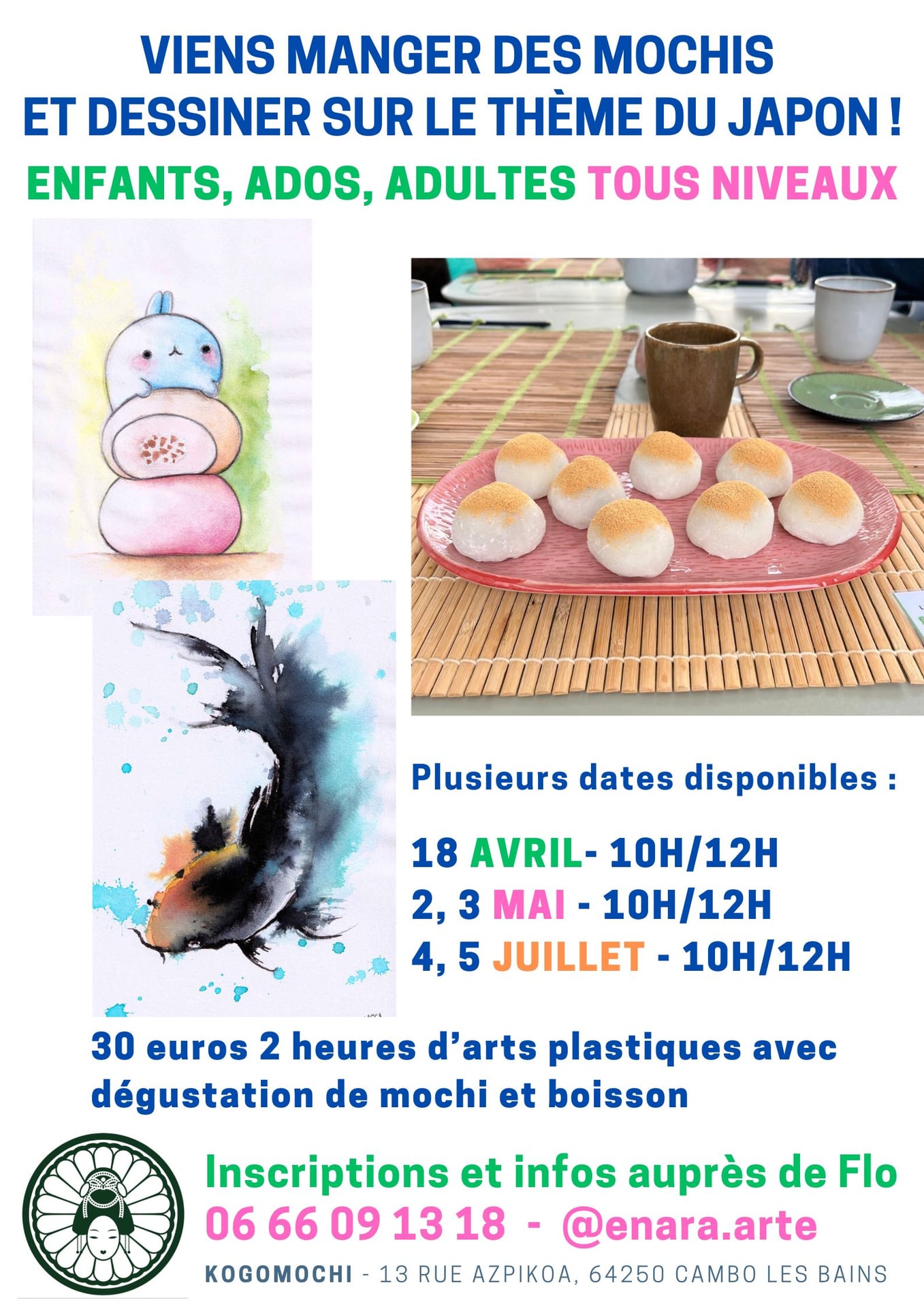 Atelier peinture et dégustation de mochis