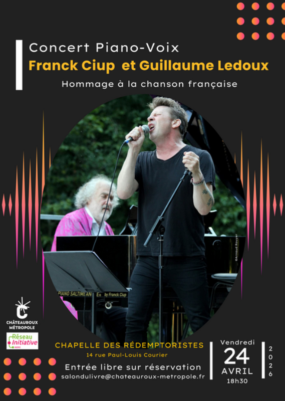 Concert de piano-voix de Guillaume Ledoux et Franck Ciup