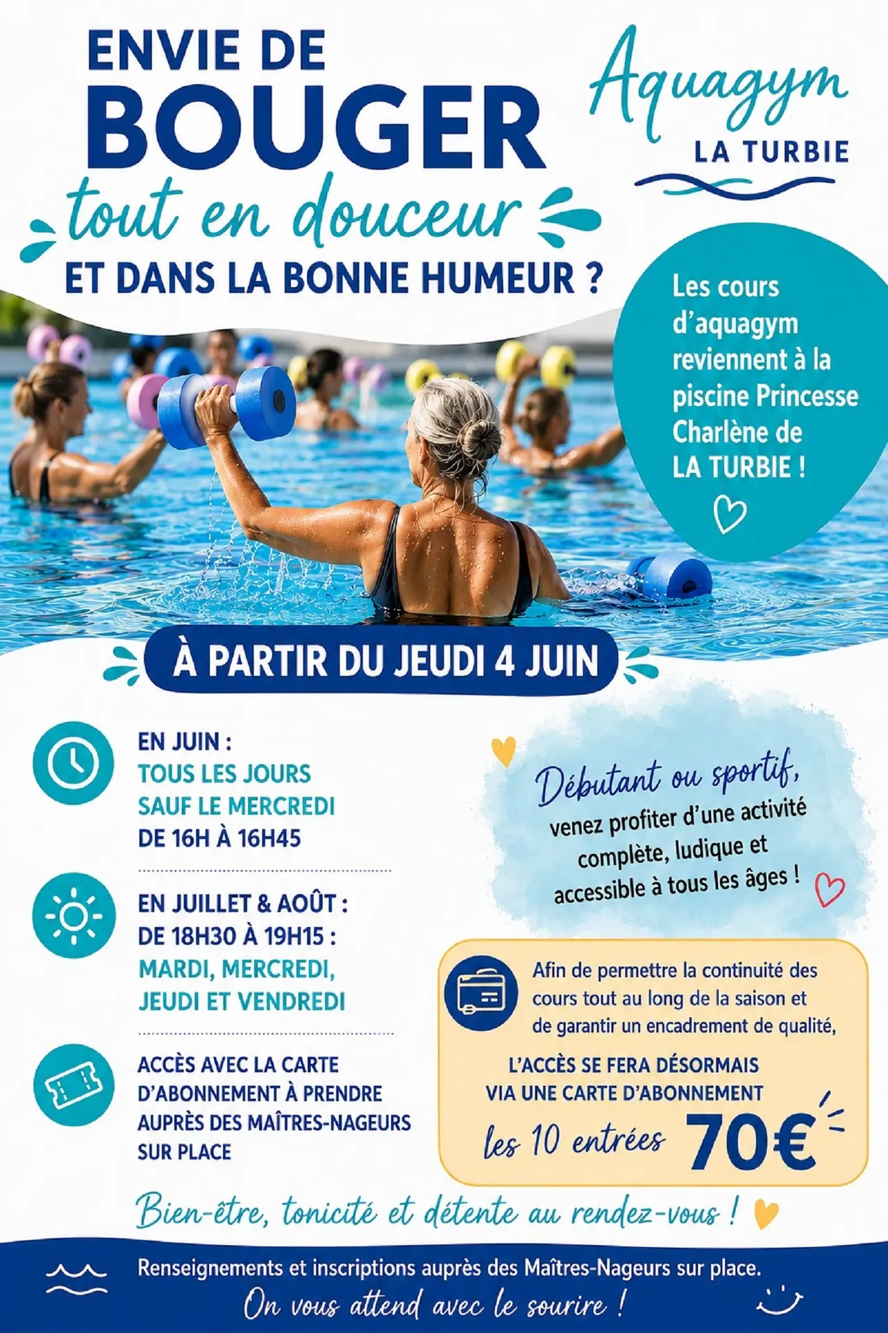 Aquagym à La Turbie