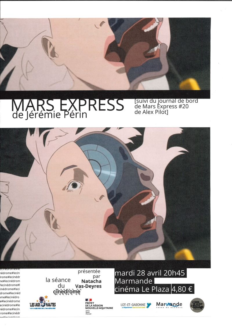 Les Ukraunautes - Séance du Cinédrome - Mars Express de Jérémie Périn au Cinéma le Plaza