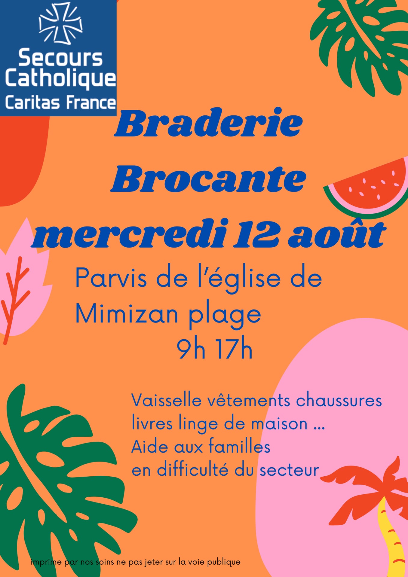 Braderie brocante secours catholique
