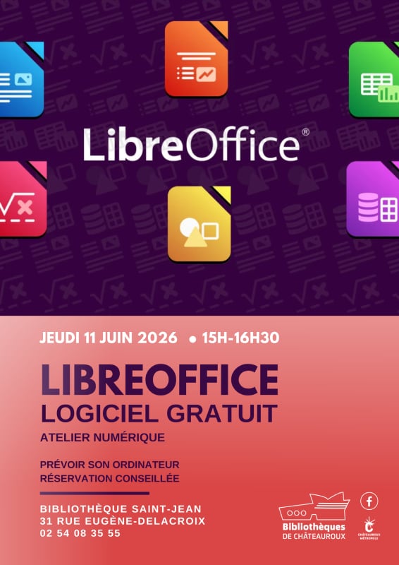 Atelier numérique : LibreOffice, logiciel gratuit