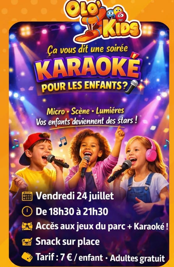 Soirée karaoké au Pars de jeux OLO'KIDS