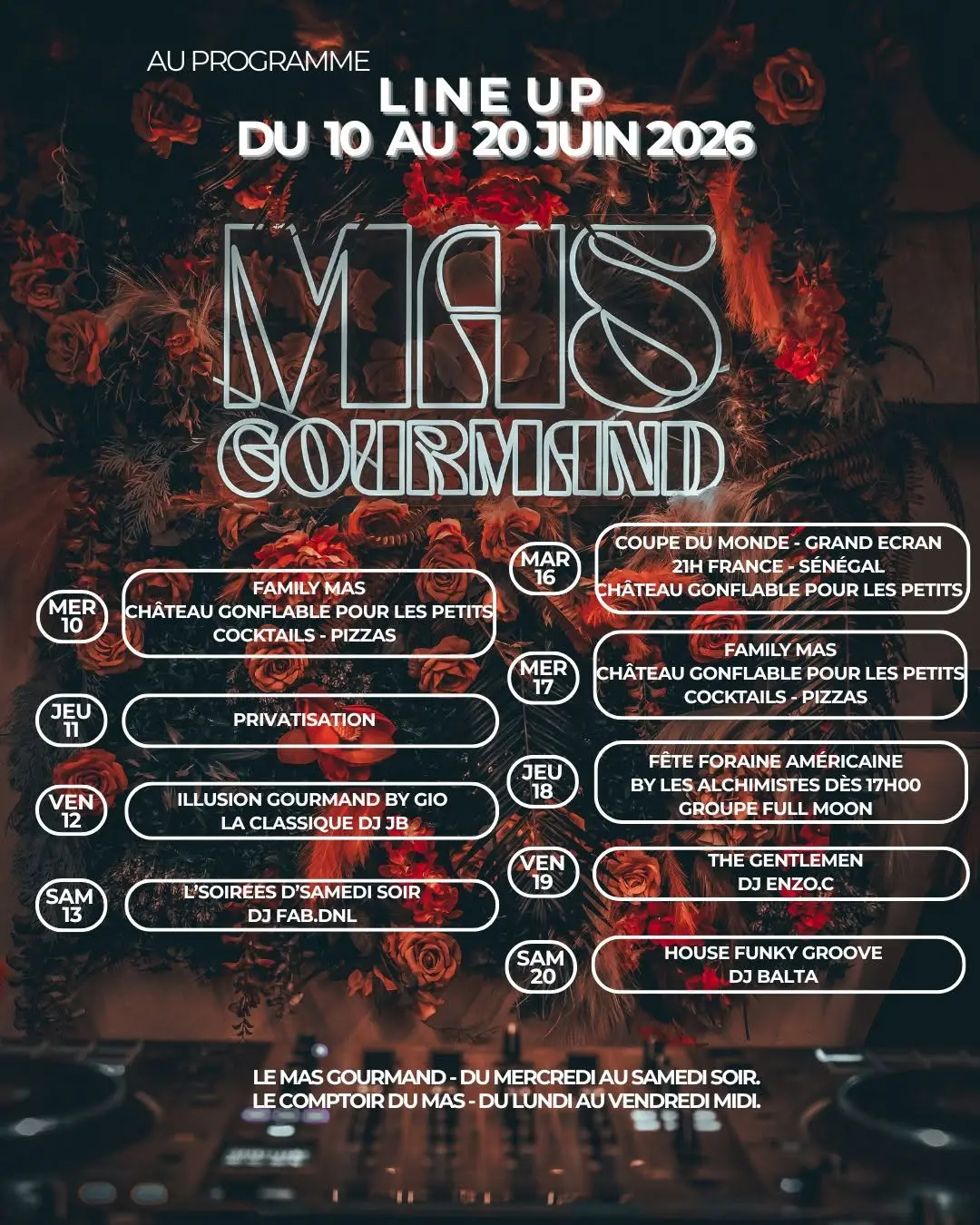 Soirées au Mas Gourmand