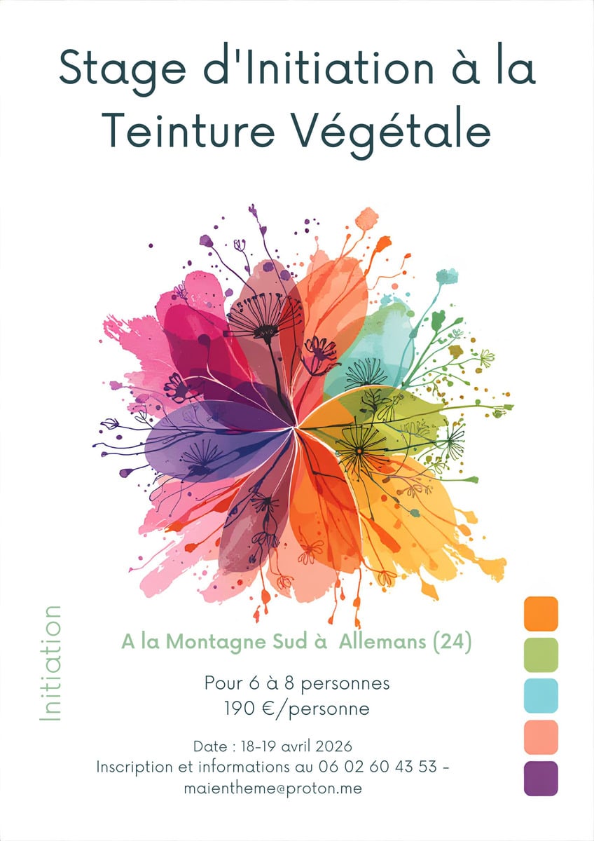 Stage d'initiation à la teinture végétale