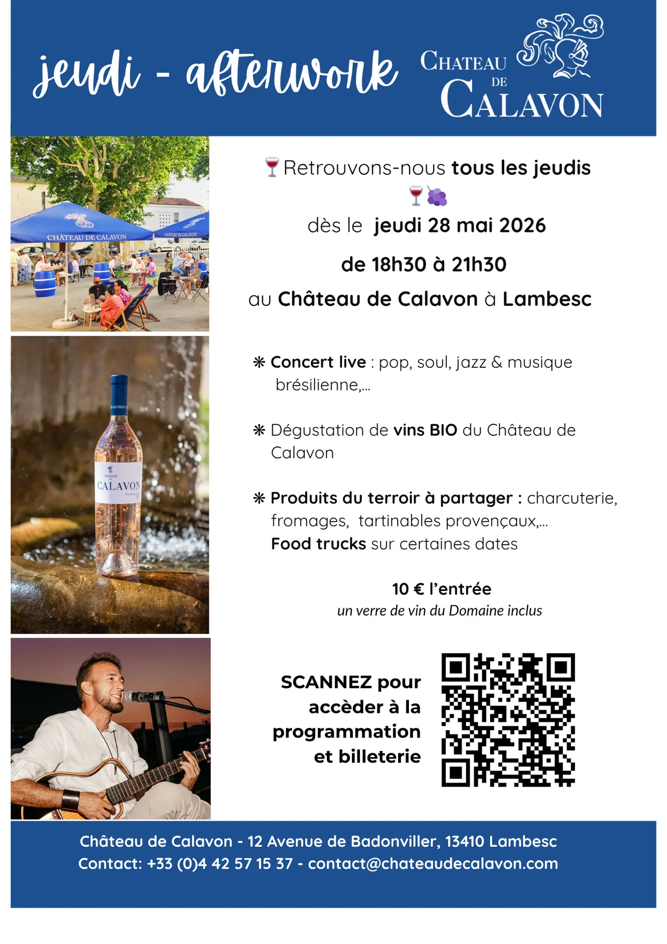 Afterwork pop au Château de Calavon