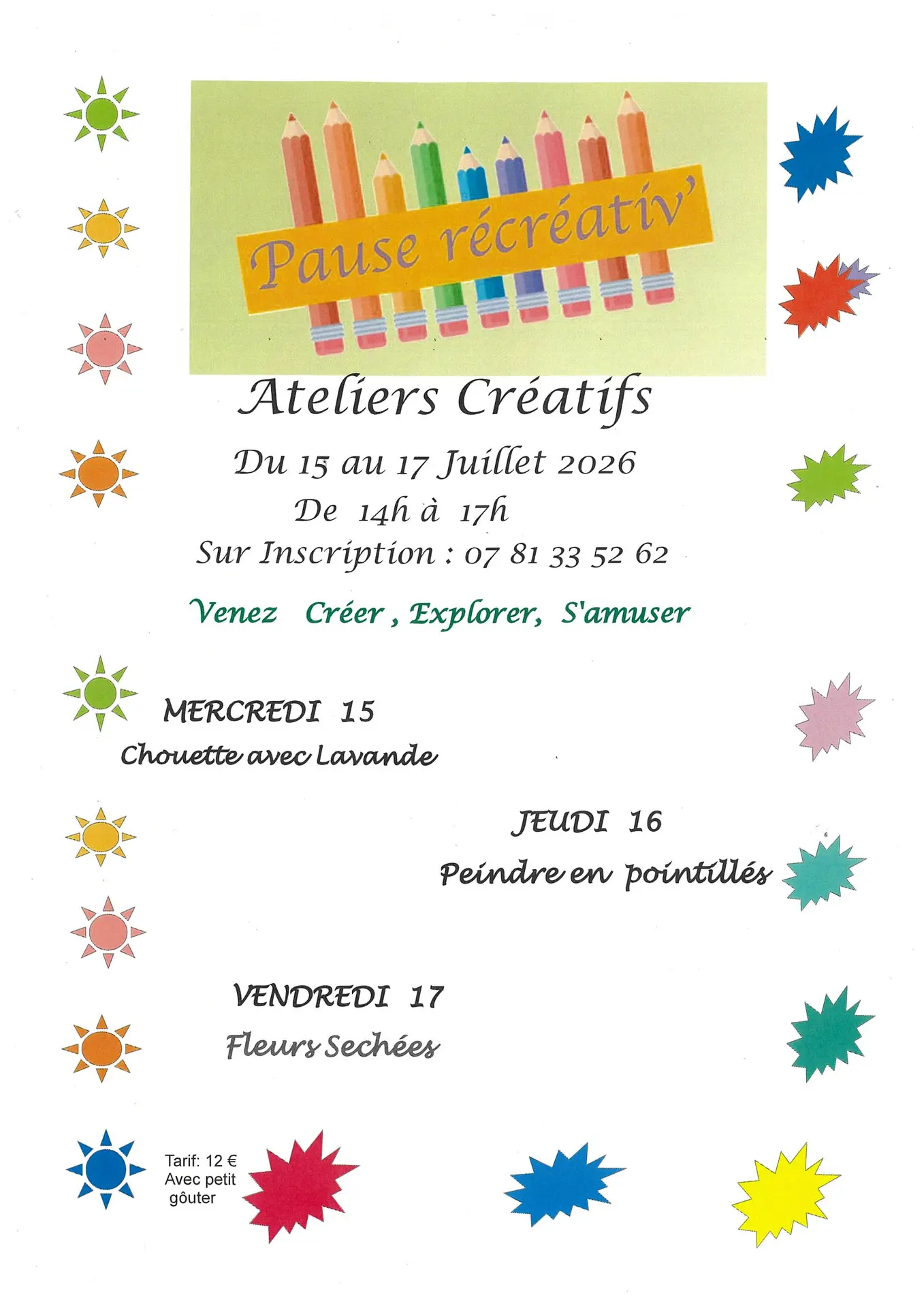 Atelier créatif "Fleurs séchées"