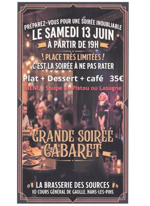 Grande soirée repas cabaret