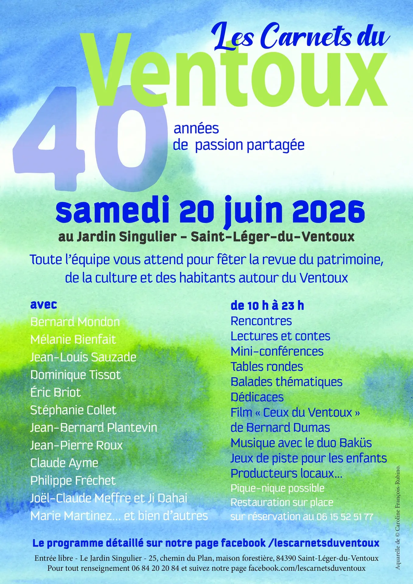 "Les Carnets du Ventoux" fêtent ses 40 ans !