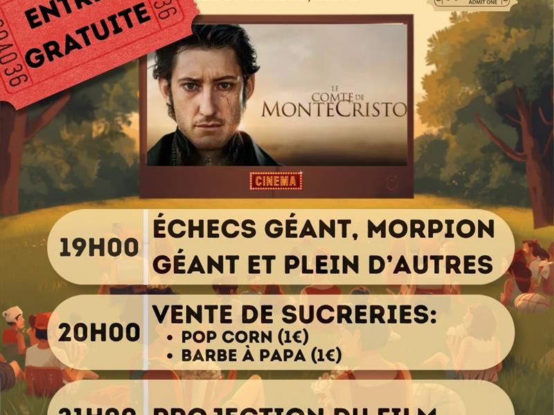 Ciné plein air : le Comte de Monte-Cristo